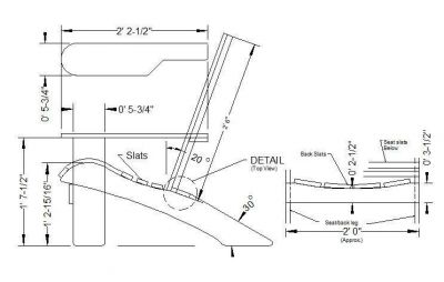 Bloque de madera rústica CAD Diseño Silla