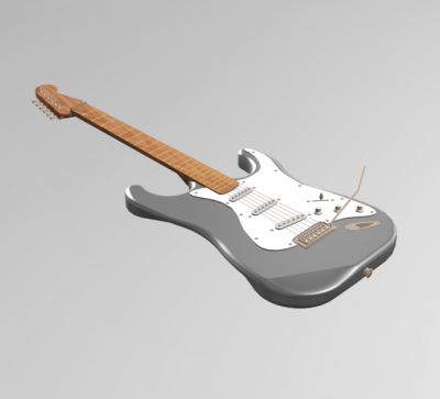 Electric guitar 3DS Max model 
