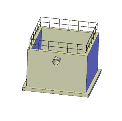 Modello dwg CAD 3D per stazione di sollevamento
