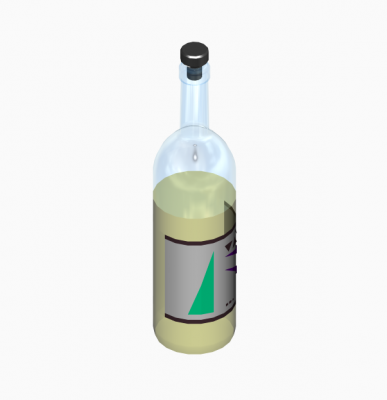 Bottle of wine 3DS Max model
