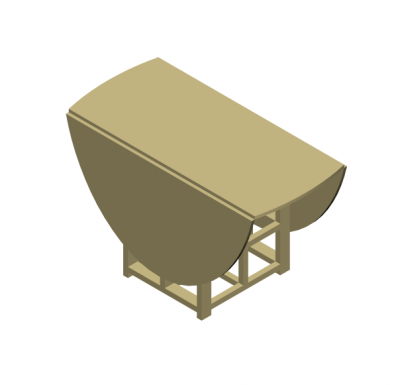 Folding table 3DS Max model