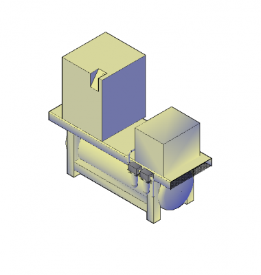 空気圧縮機3D DWGブロック