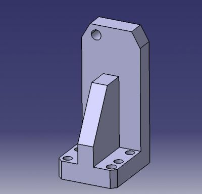 733 Bloco angular modelo CAD dwg. desenhando