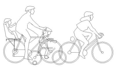 Люди - Велопробег чертеж