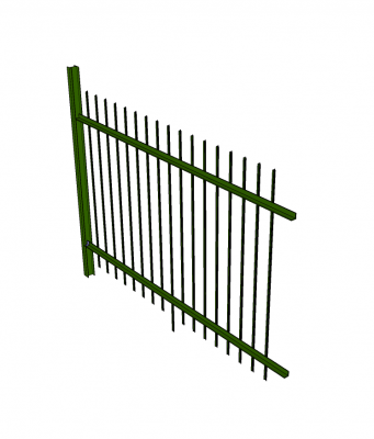 Palisade fence sketchup model