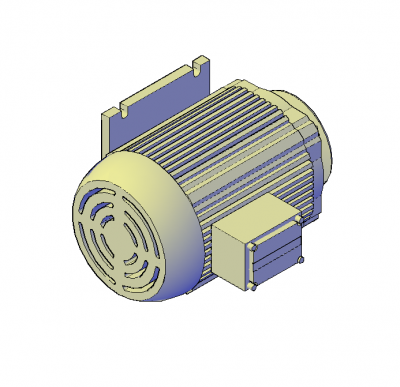 Electric motor 3D DWG model