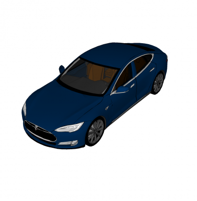 Tesla Model S SketchUp блок