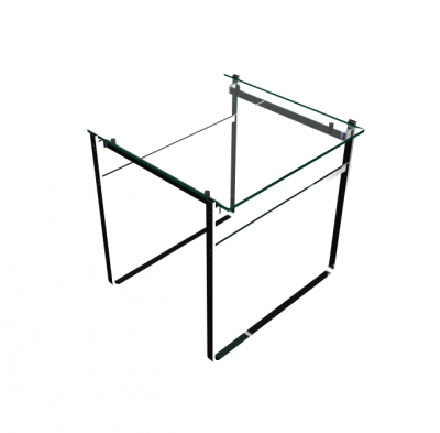 Square glass table 3DS Max model