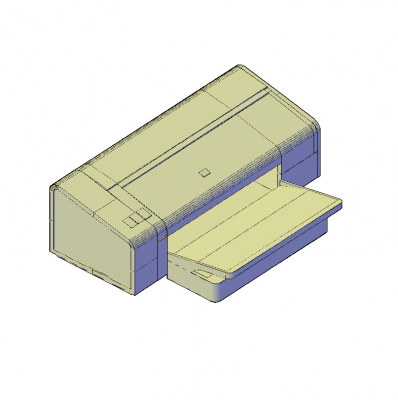 Deskjet printer 3D DWG block