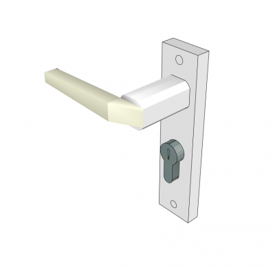 UPVC Door handle sketchup block