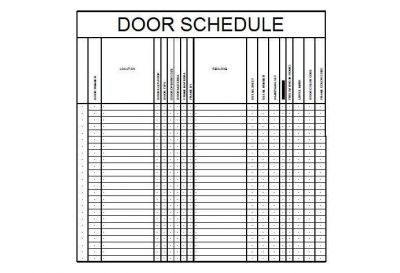 Шаблон двери Расписание CAD