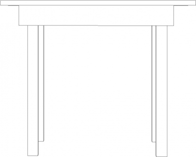 760m Height Wooden Coffee Table Front Elevation dwg Drawing