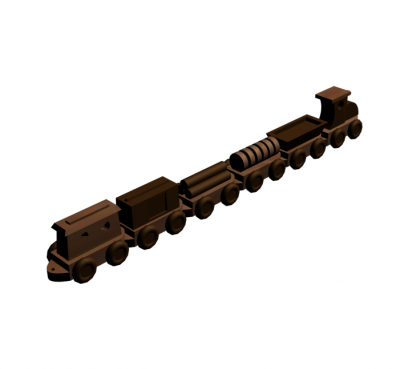 Toy train 3DS Max model 