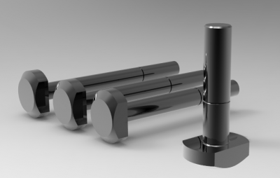 Autodesk Inventor 3D CAD Model of Bolt for T Slot M8X40