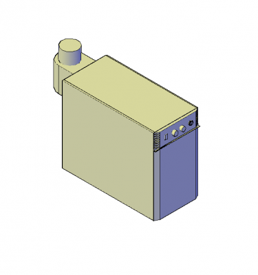 Heating boiler 3D DWG block