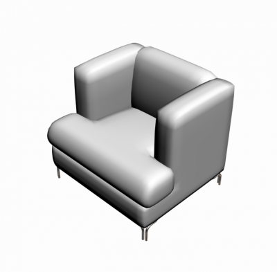 Single seat couch 3DS Max model