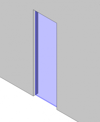 Glass pocket door Revit block