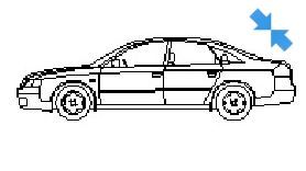 Audi A6 in elevation view dwg model