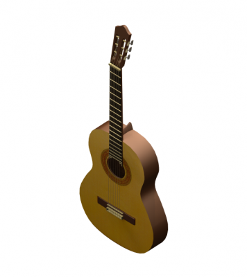 Modello di chitarra spagnola 3DS Max