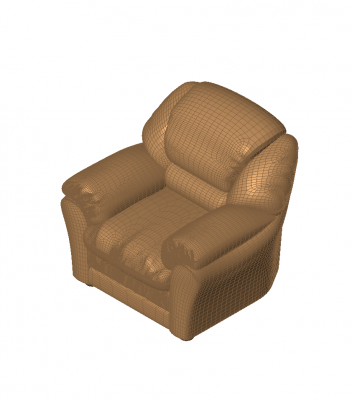 Reclining sofa Revit model