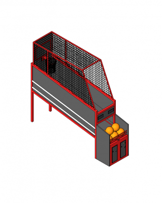 Basketball arcade machine 3D Max model