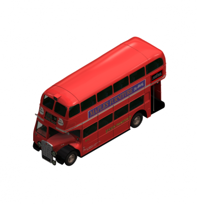 Modello 3DS Max del bus londinese