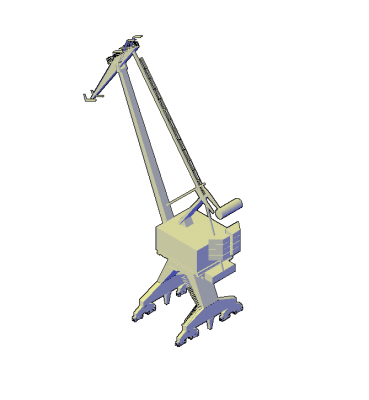 3D AutoCAD model of  a Port crane 