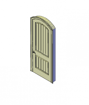 puerta arqueada externa 3D modelo dwg