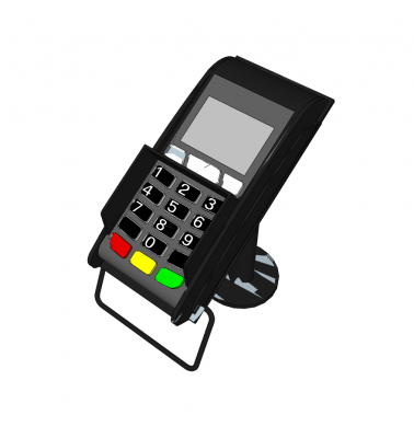 Modello di skp terminale di pagamento con carta
