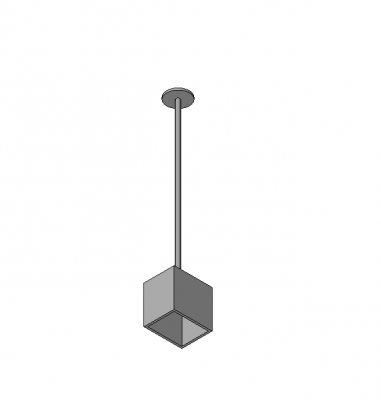 Cube pendant light Revit object