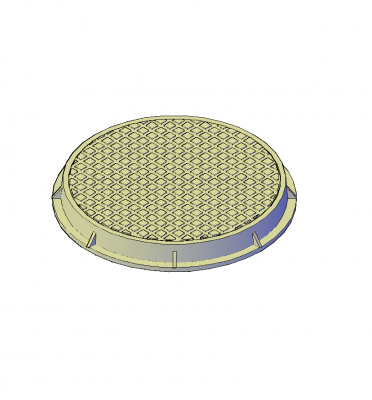 Sewer man hole cover 3D AutoCAD model