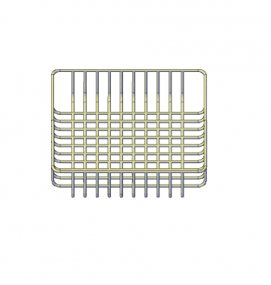 Display basket 3D CAD block