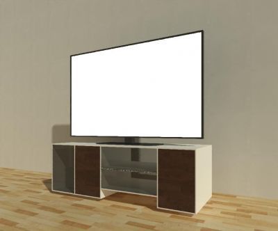 80 Inches TV Flat Stand Revit Family