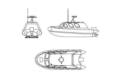 Rescue Boat CAD dwg