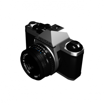 Pentax slr camera 3ds max model 