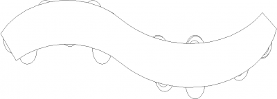 814mm Top Length Curvy Bubble Design Chandelier Plan dwg Drawing