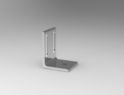Fusion 360 (step file) 3D CAD Model of Swivel Caster Adjustable Block with double slots, HxLxTxW 200x90x9x80,   for Screw M16,M10