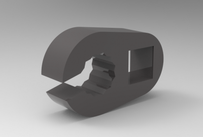 Autodesk Inventor ipt file 3D CAD Model of Crowfoot Mechanical spanner key flare-nut ends: A=12 mm	         E(mm)=16.7	B(mm)=24	C(mm)=10.5	 L(mm)=39	Mass(g)=35