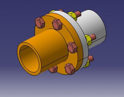 821 Flanschkupplung CAD-Modell dwg. Zeichnung