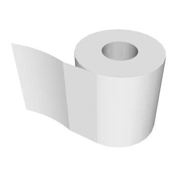 Toilet paper skp model