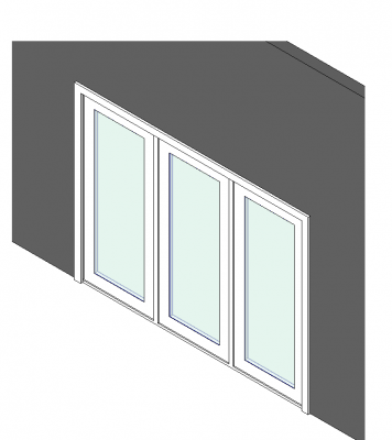  3 Panel patio door revit object