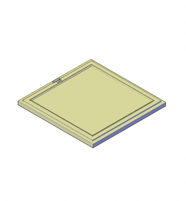 Square window 3D CAD block