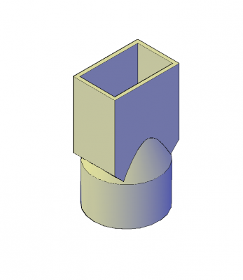 Conector direto Downpipe Bloco CAD 3D