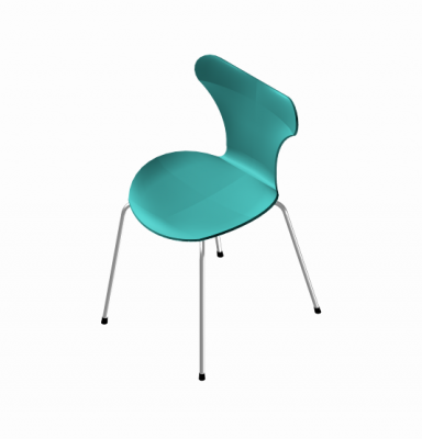 Molded plastic chair 3ds max model