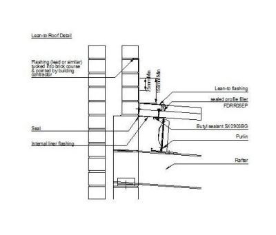 Lean-To Dach-Detail CAD dwg