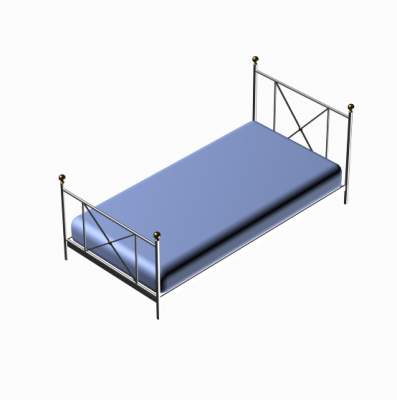 Metal frame bed 3ds max model