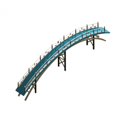 Arched footbridge 3DS Max model 