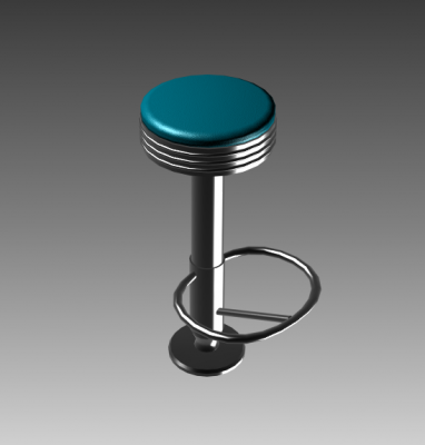 Circular bar stool 3DS Max