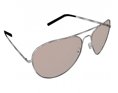 Aviator sunglasses Sketchup model 