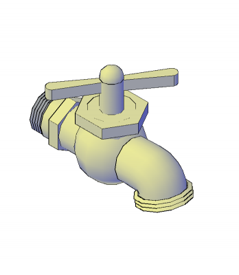 Gartenwasserhahn 3D-AutoCAD-Modell